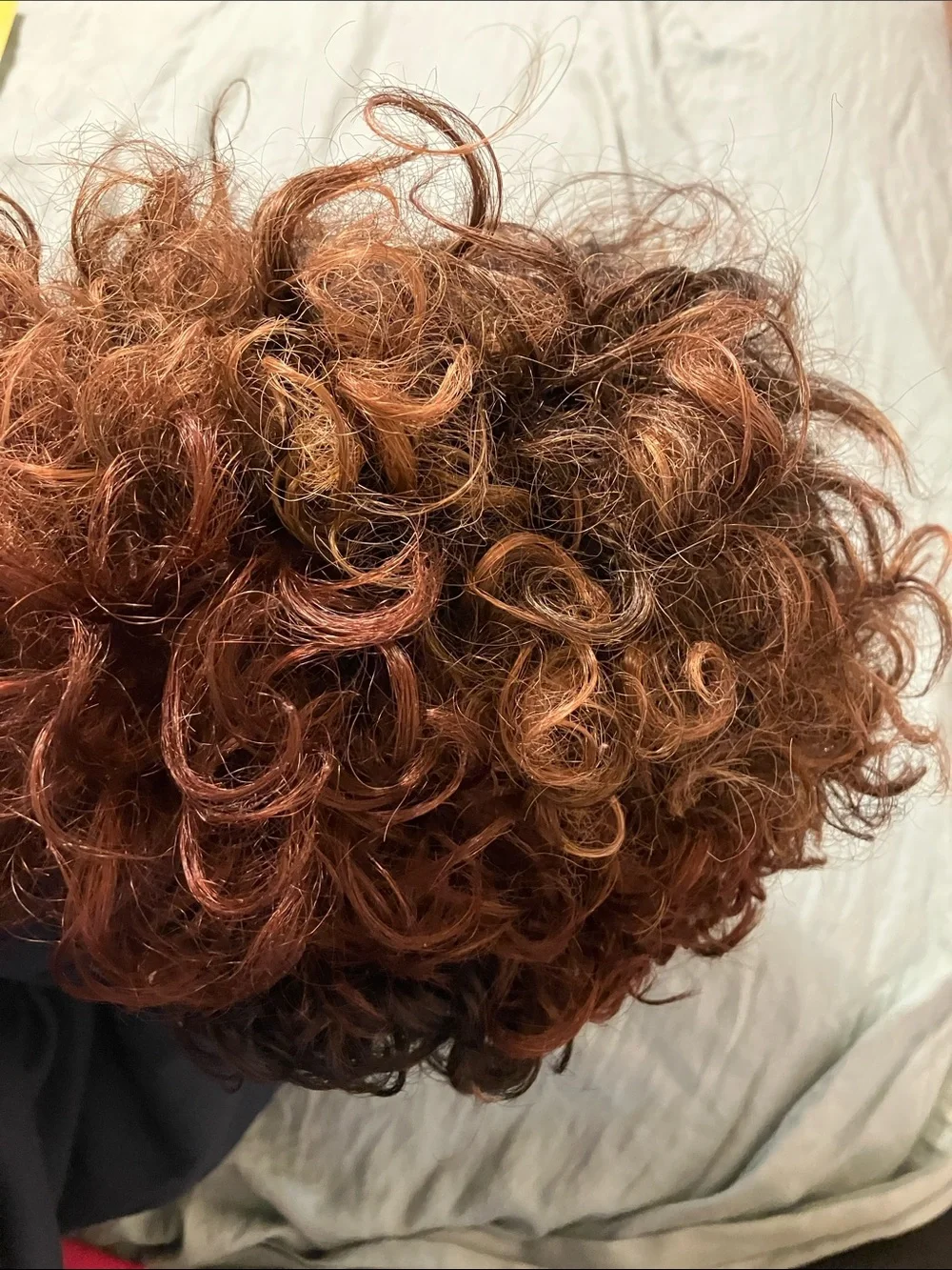 Curly Synthetic Wig in Dark Brown with Honey Highlights - Women Hair Extensions